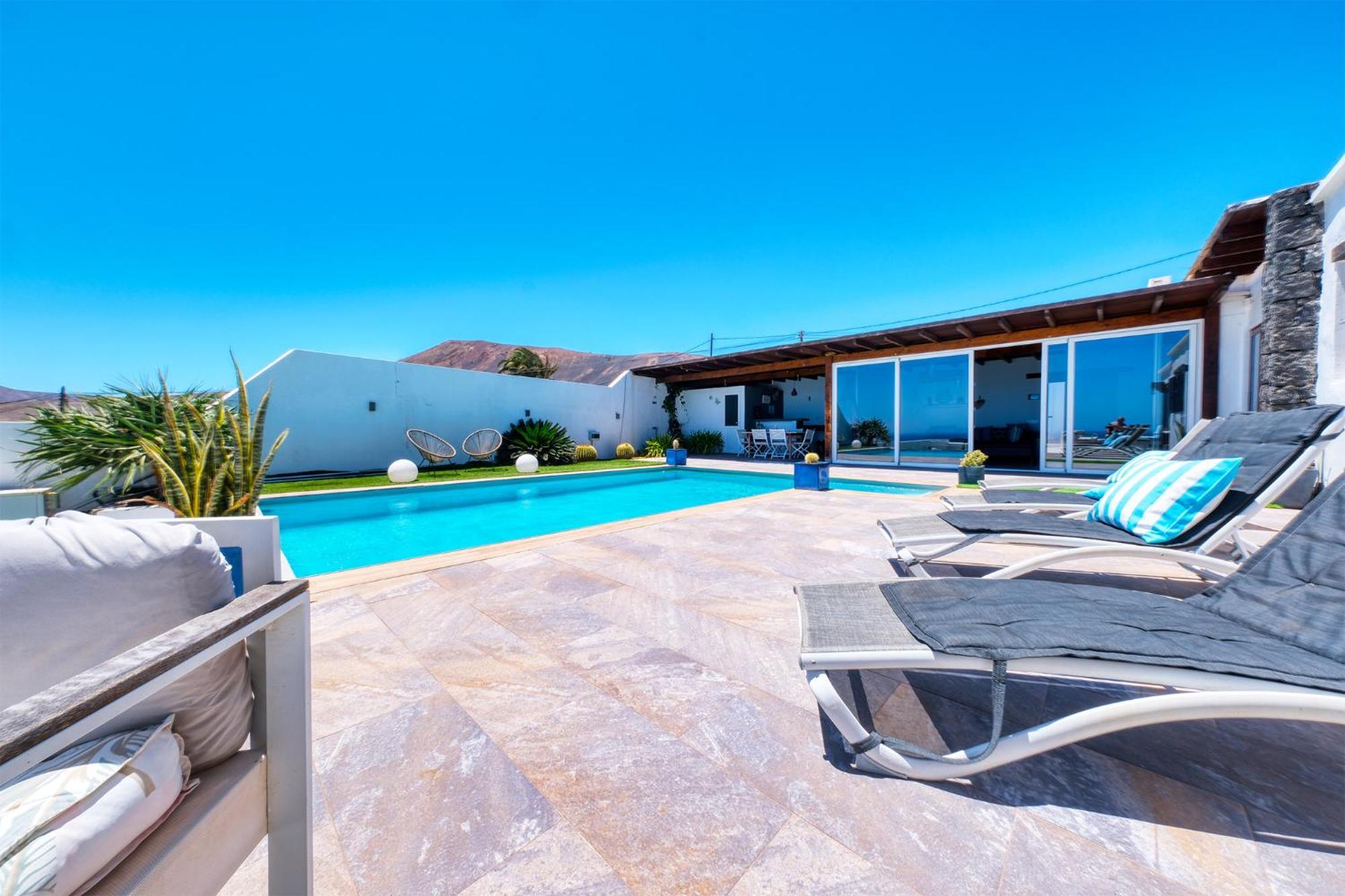 Villa Macher Piscina Y Bar Piscina Tías Buitenkant foto